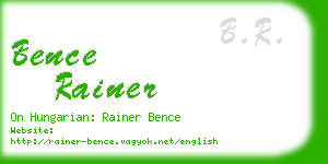 bence rainer business card